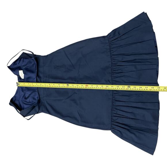Kate Spade Size 0 Talitha Midnight Navy Blue Ruffle Hem Dress Size 0 *no belt* - Picture 9 of 13
